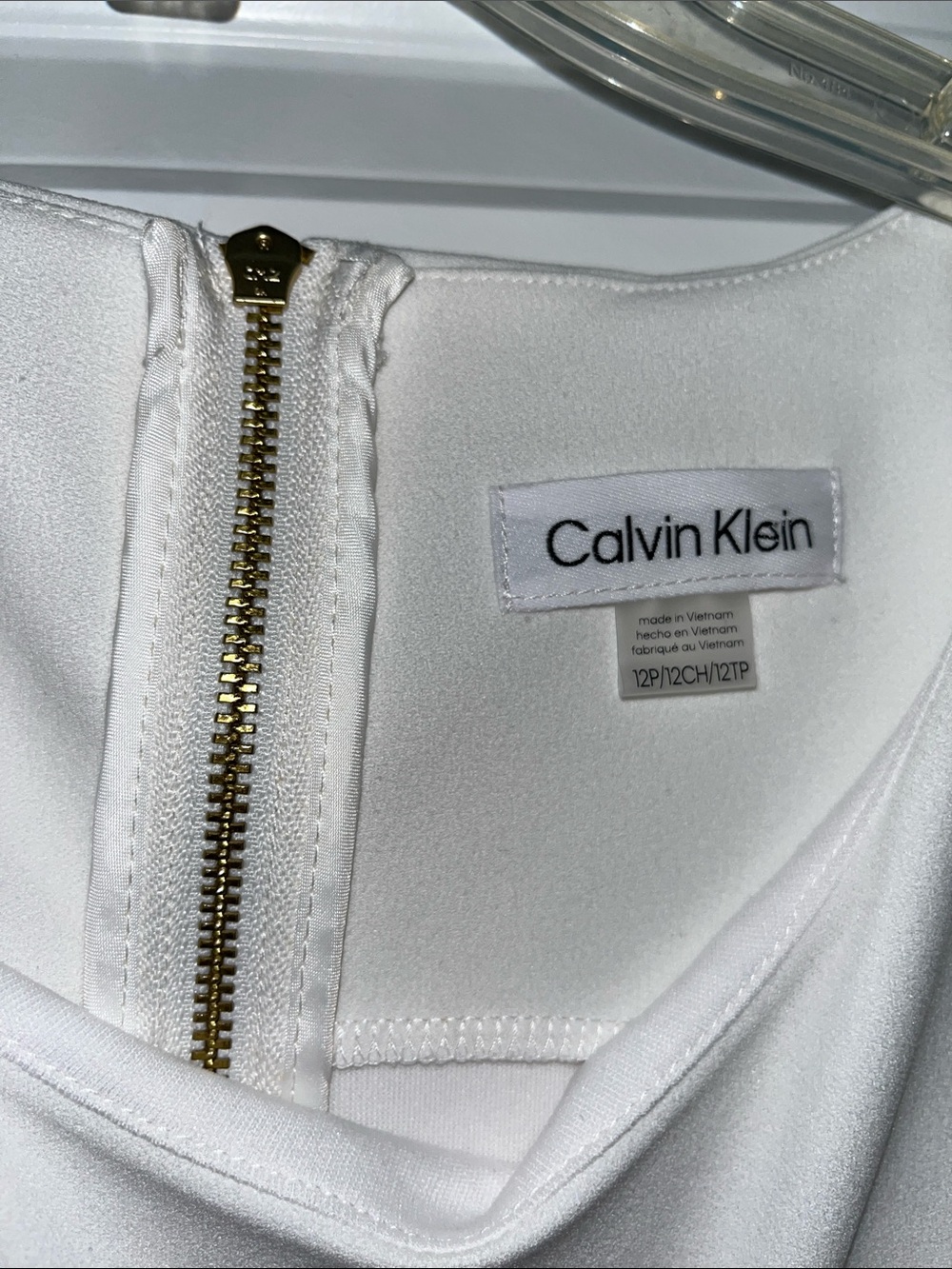 Calvin Klein Two-Tone Sleeveless Midi Dress in White and Black - Picture 2 of 5